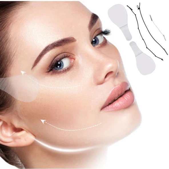 Periboia Lastikli Yüz Kaş Göz Boyun Gerdirme Kaldırma Bantları 40 Adet