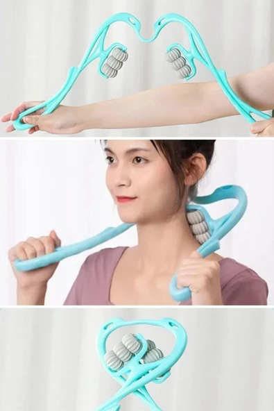 Periboia Boyun Bacak Ayak Bel Masaj Aleti Çok Fonksiyonlu Manuel Altı Tekerlekli - 3