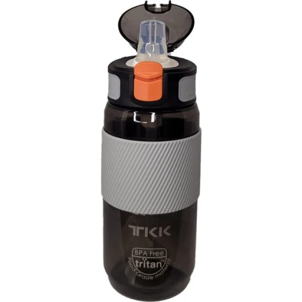TKK 500 ml Siyah Sİlikon Pipetli Tritan Suluk Matara - 3