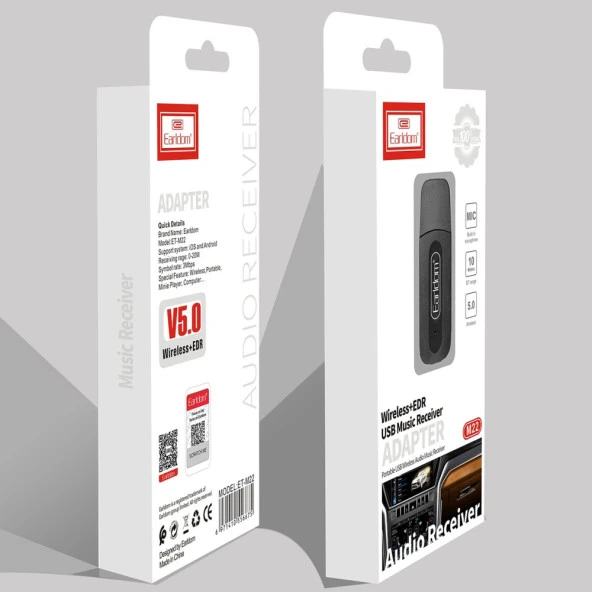 Earldom M22 Bluetooth 5.0 Usb Aux Dönüştürücü - 7