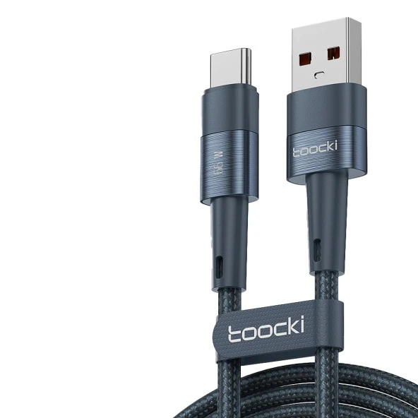 Toocki TQ-X08F 1M 66W Hasırlı Usb to Type-C PD Hızlı Şarj Kablosu