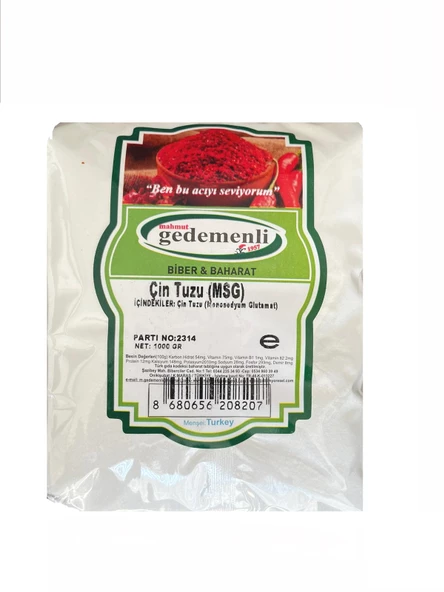 ÇİN TUZU (MSG) ALFASOL 1000 GR
