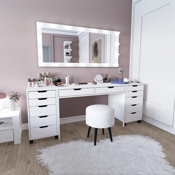 Midoser Duru Makyaj Masası Seti ( Ayna Hariç) - 200 Cm - 3