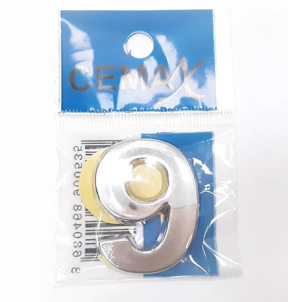 Periboia 4 Cm Plastik Krom Kaplama Kapı Numarası - 9