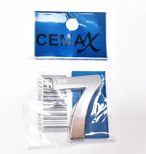 Periboia 4 Cm Plastik Krom Kaplama Kapı Numarası - 7