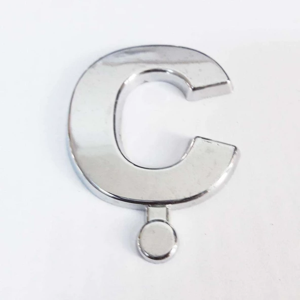 Periboia Ç Harfi Villa Tipi Krom Yapışkanlı 9 cm Harf