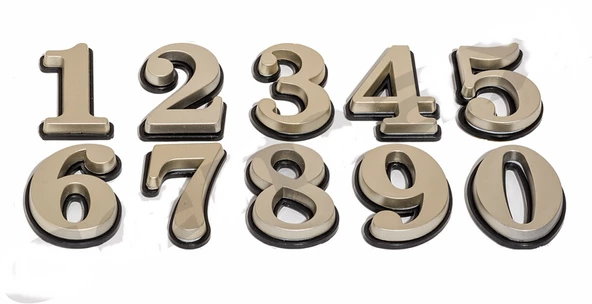 Periboia 1 Rakamı 5,5 Cm Plastik Saten- Gölgeli Kapı - Dolap Numarası 1 Adet