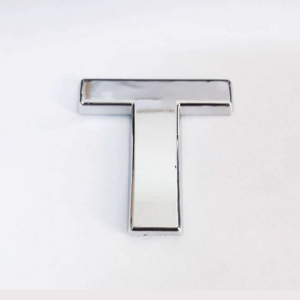 Periboia T Harfi Villa Tipi Krom Yapışkanlı 9 cm Harf