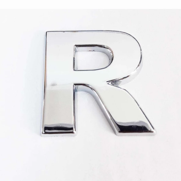 Periboia R Harfi Villa Tipi Krom Yapışkanlı 9 cm Harf - 2