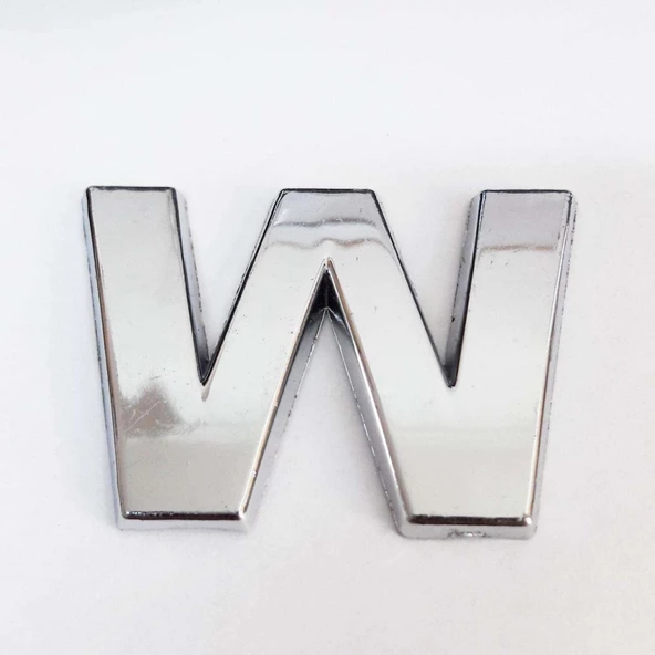 Periboia W Harfi Villa Tipi Krom Yapışkanlı 9 cm Harf