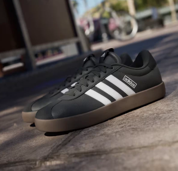 Adidas VL Court 3.0 Siyah Beyaz Kadın Spor Ayakkab ID8796 - Resim 6