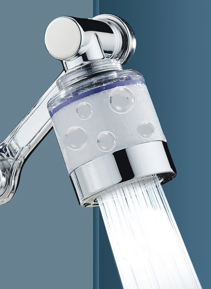 Periboia Filtreli Kireç Hapsedici Robotik Kol Musluk Başlığı - Mutfak Banyo Musluk Uzatma Aparatı Ucu - 3