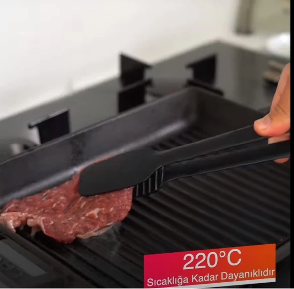 Periboia Yanmaz Yapışmaz Plastik Servis Ve Izgara Maşası - 4