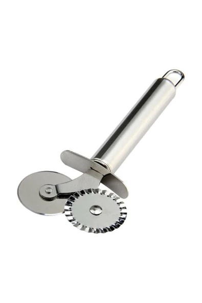 Periboia Çİft Başlı Metal Pizza Kesici ve Hamur Ruleti - 2