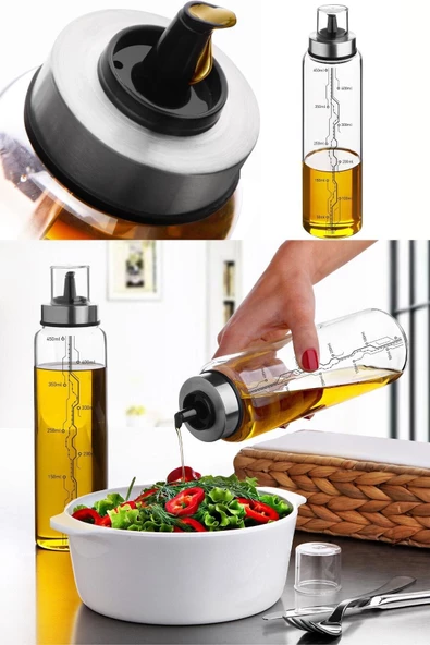 Periboia Borosilikat Akıllı Cam Yağdanlık - Dekoratif Sızdırmaz Sirkelik Sosluk 500 ML - 2