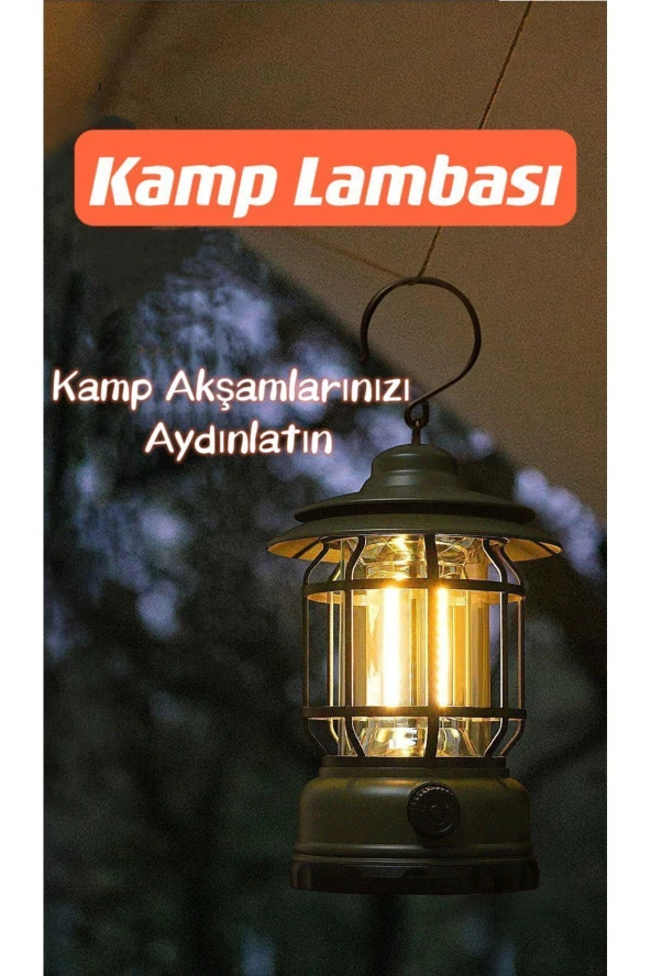 Nostaljik Işığı Ayarlanabilir Ledli Kamp Lambası