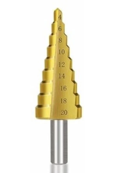 Periboia 3 lü Set Matkap Ucu Kademeli Sac Delme Aparatı HSS Titanyum Kaplama - Resim 5