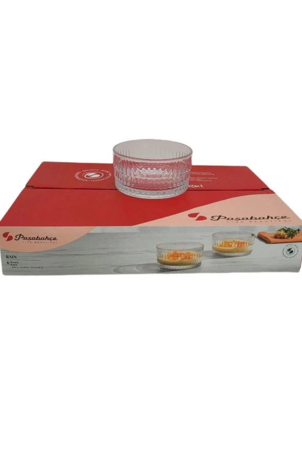 Paşabahçe Rain Kase 530122  6'lı Cam Kase - 300 CC