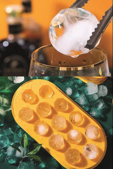 Periboia 13 Bölmeli Kristal Küre Buzluk - Yuvarlak Buz Kalıbı - Resim 2