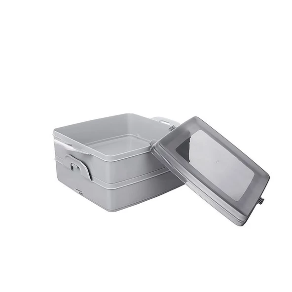 Periboia 2 Katlı Kapaklı Saklama Kabı- Beslenme Kabı- Sefer Tası Diyet Kabı - Resim 3