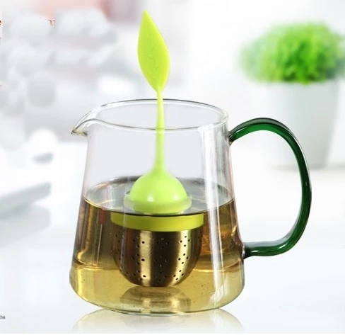 Periboia Silikon Paslanmaz Çelik Yaprak Çay Süzgeci Çay Kaşığı Demlik Topu Bitki Çayı Filtresi - 2