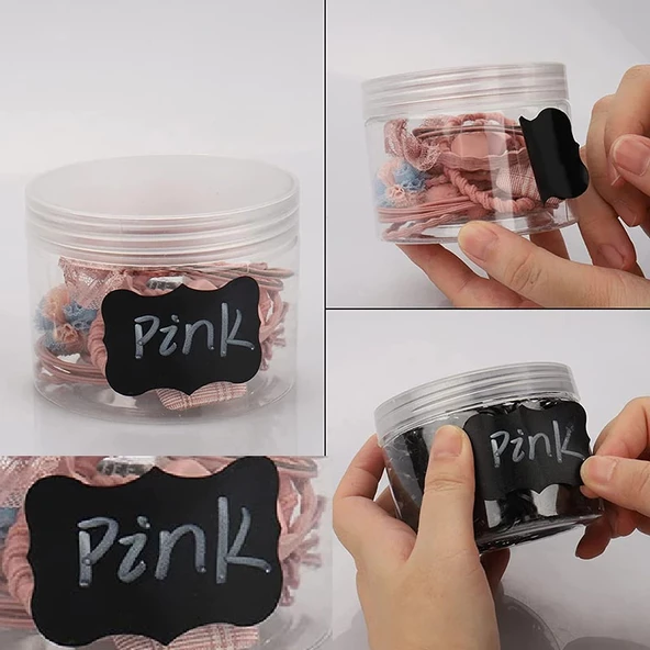 Periboia 24 Adet Çok Amaçlı Kalemli Etiket - Baharat Etiketi Silinebilir Kolay Yapışkanlı - Resim 3