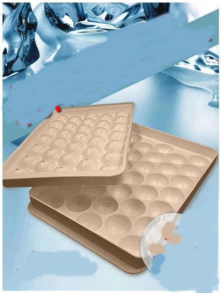 Periboia 2 li Buz Kalıbı 33 Bölmeli Kristal Küre Buzluk - Mini Yuvarlak Buz Kalıbı - Resim 3