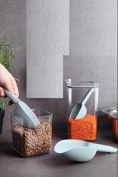 Periboia 3lü İçiçe Geçen Erzak Küreği Bakliyat Un Buz Küreği ürün görseli