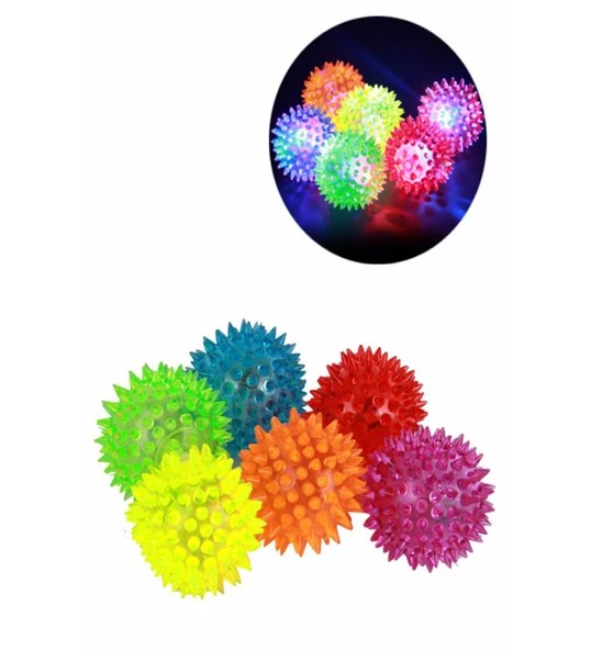 Periboia Sesli Işıklı Stres Topu Dikenli Egzersiz Topu - 2