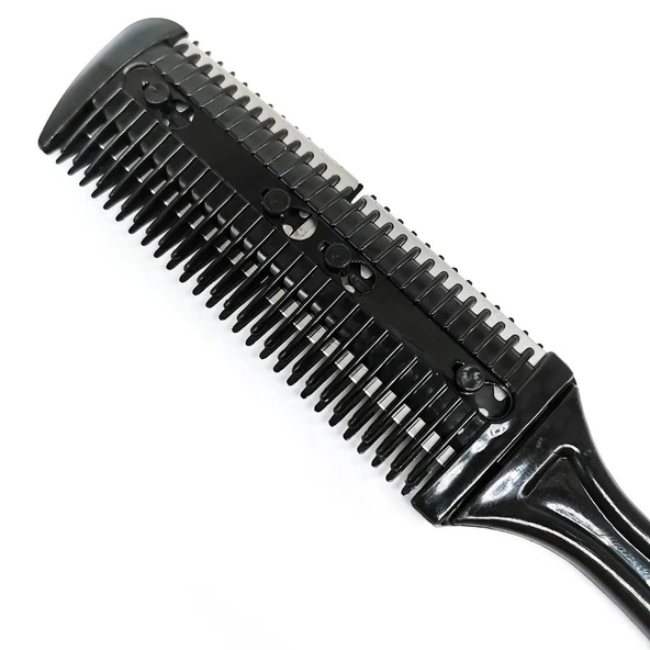 Periboia Jiletli Tarak Saç Sakal Düzleştirici Kırık Toplama Tarağı - 2 Adet Jiletli - 5