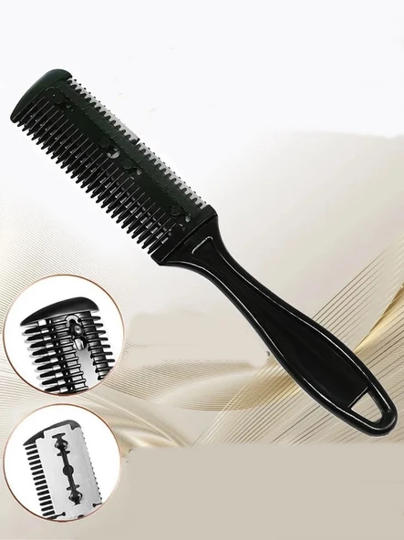 Periboia Jiletli Tarak Saç Sakal Düzleştirici Kırık Toplama Tarağı - 2 Adet Jiletli