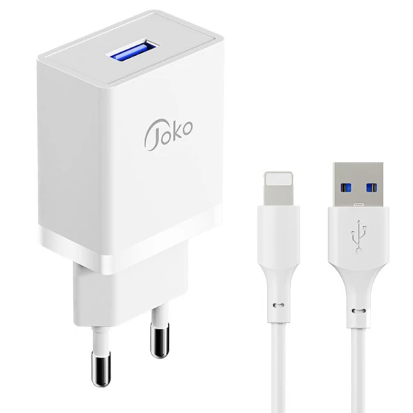 Joko JK77 15W + PX17 1M 2.4A Usb to Lightning Kablolu PD Şarj Cihazı