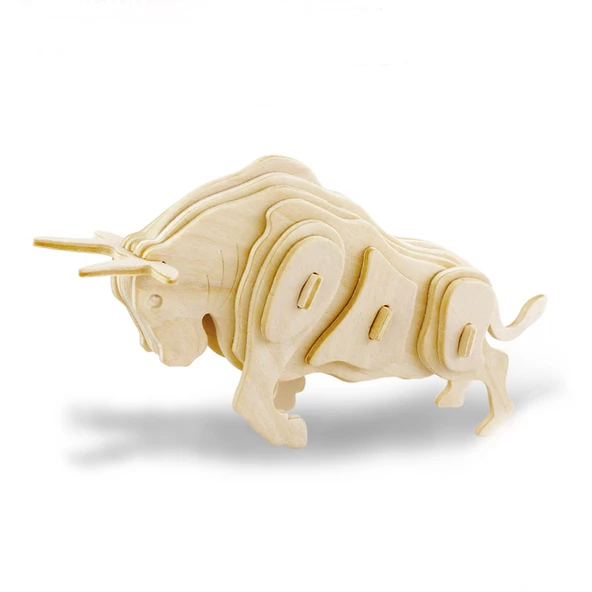 Periboia 3D Ahşap Puzzle - Boğa - 2