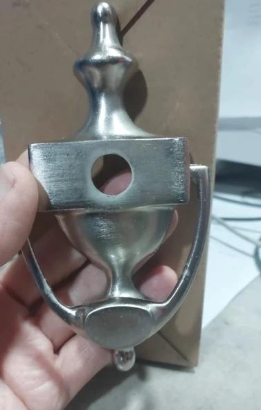 Saten Kapı Tokmağı Küçük Delikli Zamak - 3