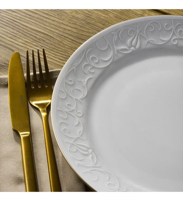 Güral Porselen Bahar Dalı Altın 48 Parça 12 Kişilik Yemek Takımı - 4