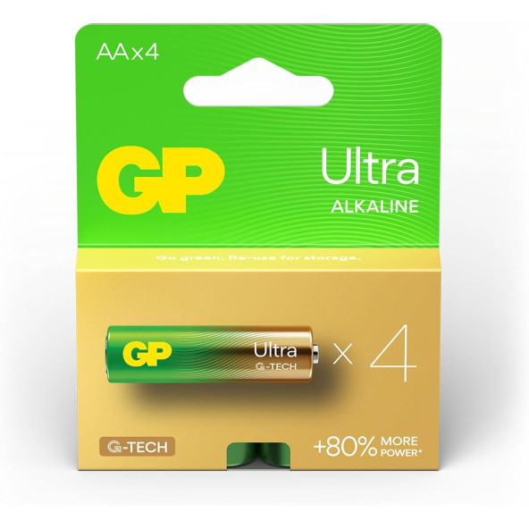 AA Pil GP Alkalin Ultra 1,5V 4 Adet