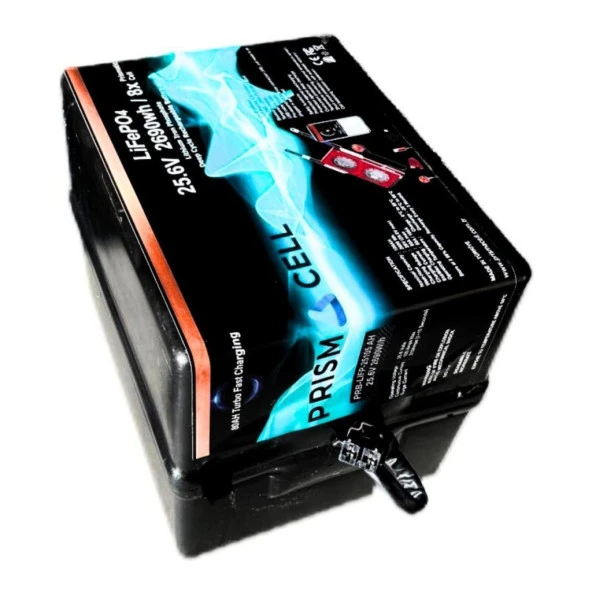 Prismacell Lifepo4 Tekerlekli Sandalye Aküsü Engelli Araba Aküsü 25.6Volt 105Ah ürün görseli