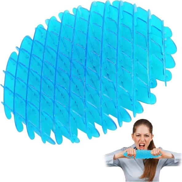 YENİ NESİL MAVİ SOLUCAN STRES OYUNCAĞI TOP ANAHTARLIKLI MODEL 2 ÖZELLİKLİ VIP NEW BLUE FIDGET WORM - Resim 4