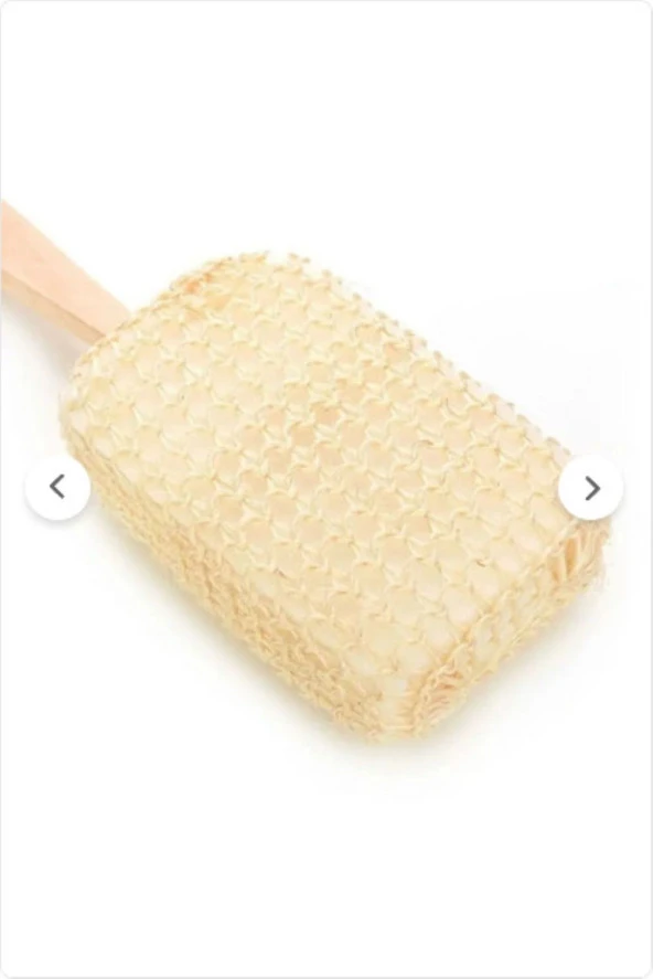 AHŞAP SAPLI DOĞAL BANYO LİFİ 37 CM - 2