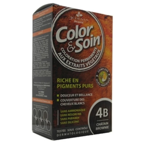 Color and Soin Tamamen Bitkisel Organik Saç Boyası 4B Brovni Kestanesi