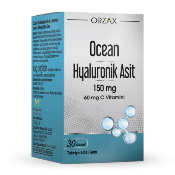 Ocean Hyaluronik Asit 150 mg 30 Kapsül - Diş Beyazlatıcı Köpük Hediye