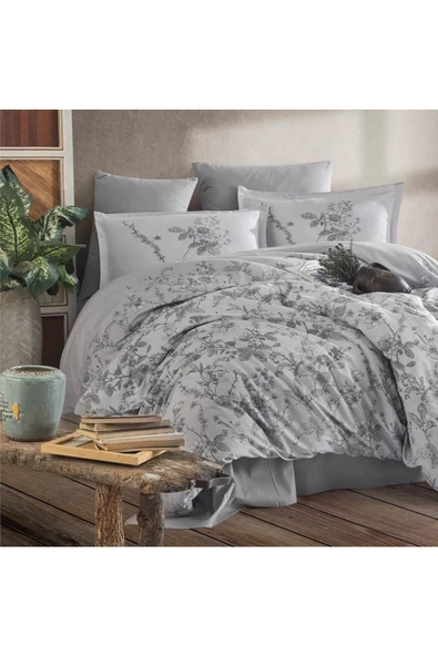 Clasy Ranforce Nevresim Takımı Çift Kişilik Messina V1 Gri