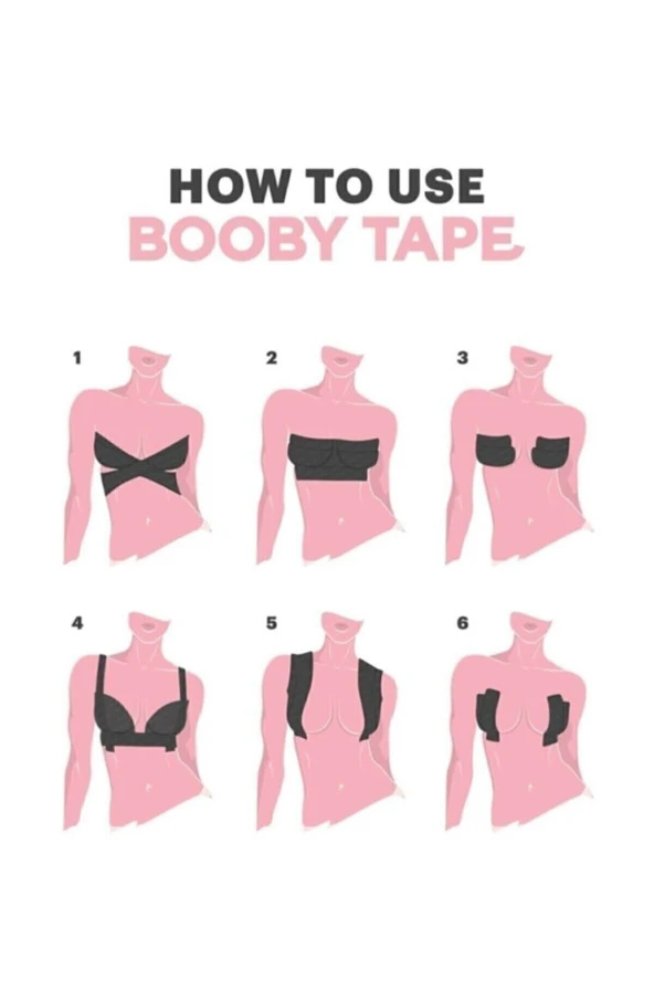 BEAUTY BOX Sıkı Göğüsler 7,5cm*5m Kahverengi Suya Dayanıklı Göğüs Bandı Boob Tape Cilt Dostu Kinezyoloji Bandı - Resim 6