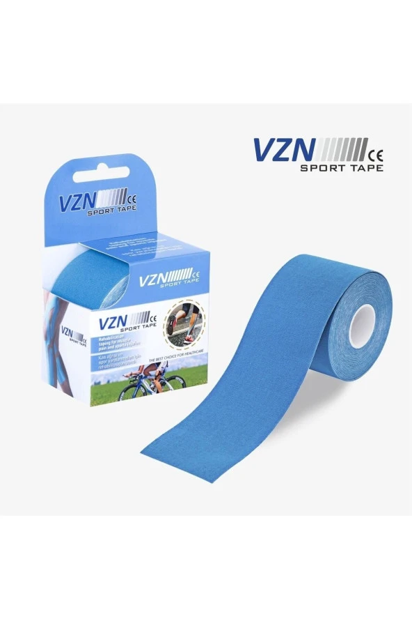 Vzn Sport Tape Sport Tape  Sporcu Ağrı Bandı 5m X 5cm Mavi 4 Adet ürün görseli