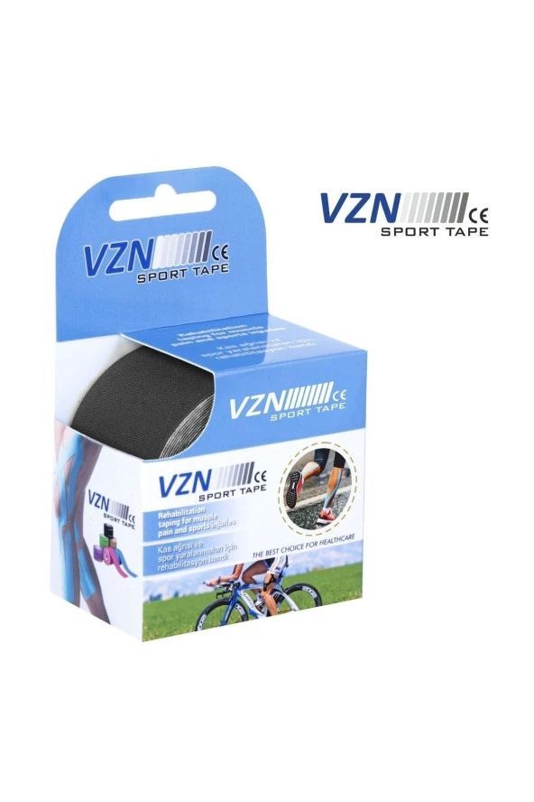 Vzn Sport Tape Sport Tape Sporcu Ağrı Bandı 5m X 5cm Siyah 4 Adet