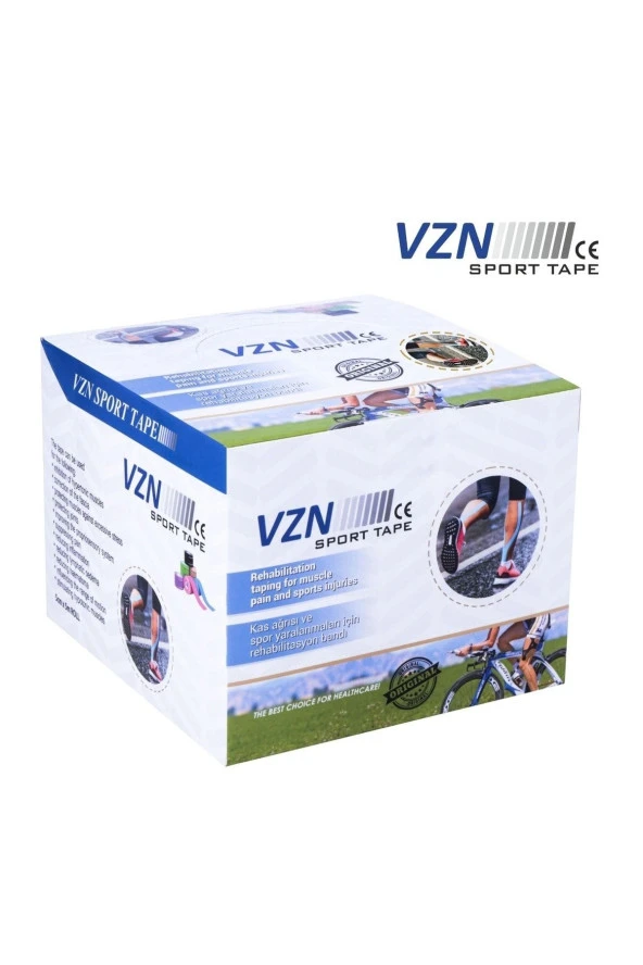 Vzn Sport Tape Sport Tape Sporcu Ağrı Bandı 5m X 5cm Siyah 4 Adet - Resim 4