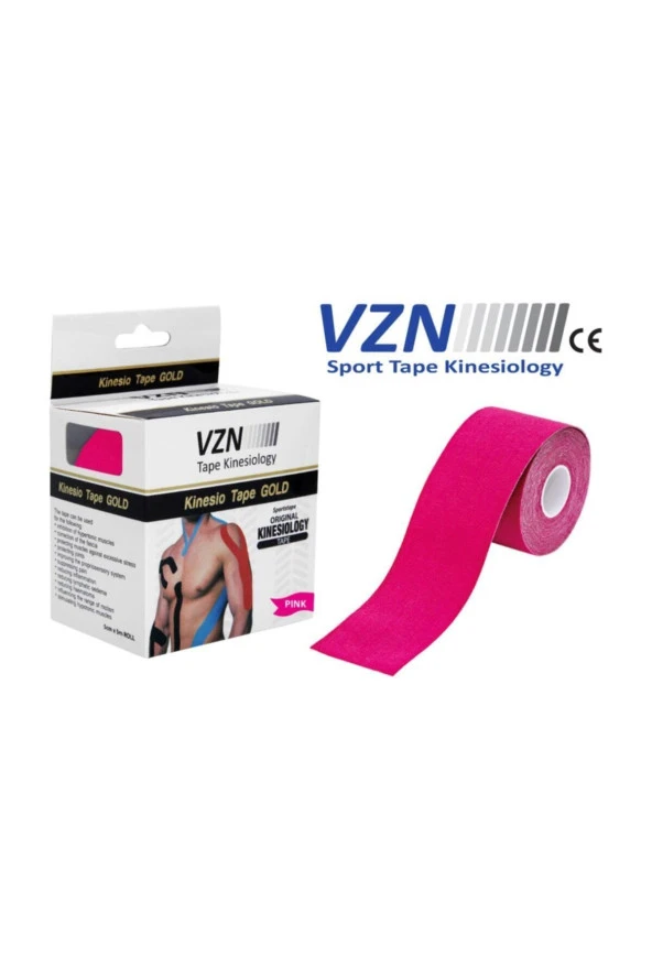 Vzn Kinesio Bant - Sporcu Bandı Pembe 5x5mt - Resim 2