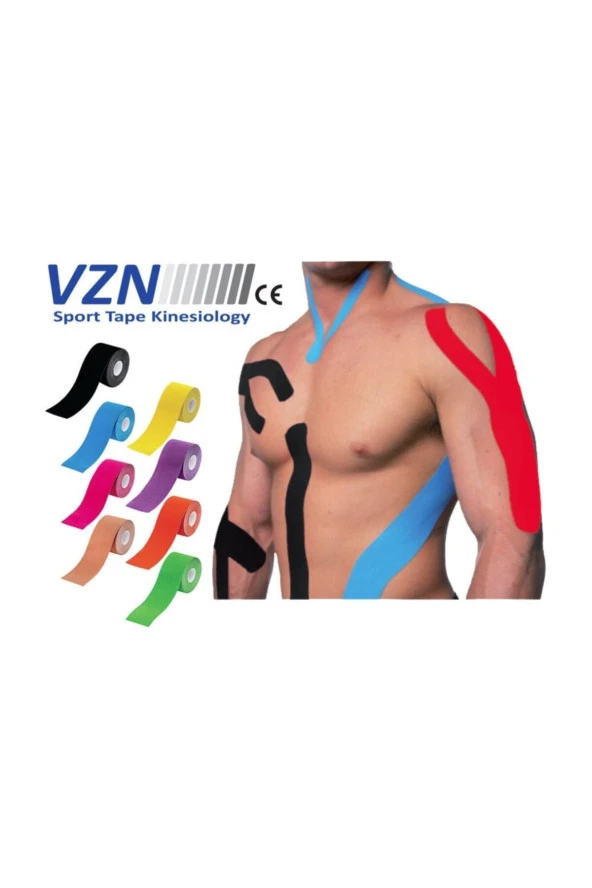 Vzn Kinesio Bant - Sporcu Bandı Pembe 5x5mt - Resim 4