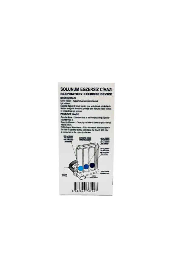 BLUEWELL Solunum Egzersiz Cihazı Triflo 3 Top 4 Adet - Resim 6