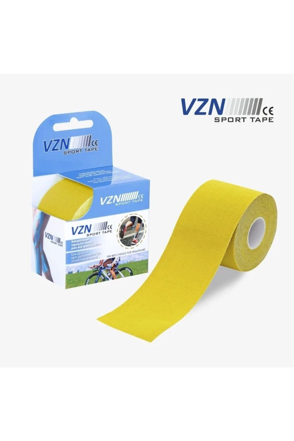 VZN TAPE KİNESİOLOGY Vzn Sport Tape Ağrı Bandı 5cm X 5m Sarı ürün görseli